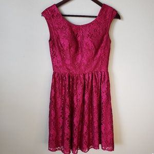 a.drea Lace Fit Flare Evening Dress